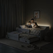 Cama infantil ERYK-MAX con cama adicional 145 × 80 cm y colchón
