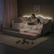Cama infantil EMMA-MAX con cama extraíble 145 × 80 cm y colchón