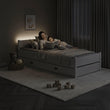Cama juvenil Marcel con cajón de almacenamiento - 160 x 80 cm