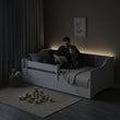 Cama infantil ERYK-ONE con paneles suaves y cajón de almacenamiento