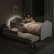 Cama infantil FALA-MAX con cama adicional 145 x 80 cm y colchón