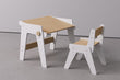 Conjunto - mesa y silla evolutivas para niños pequeños - blanco