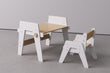 Conjunto - mesa y silla evolutivas para niños pequeños - blanco