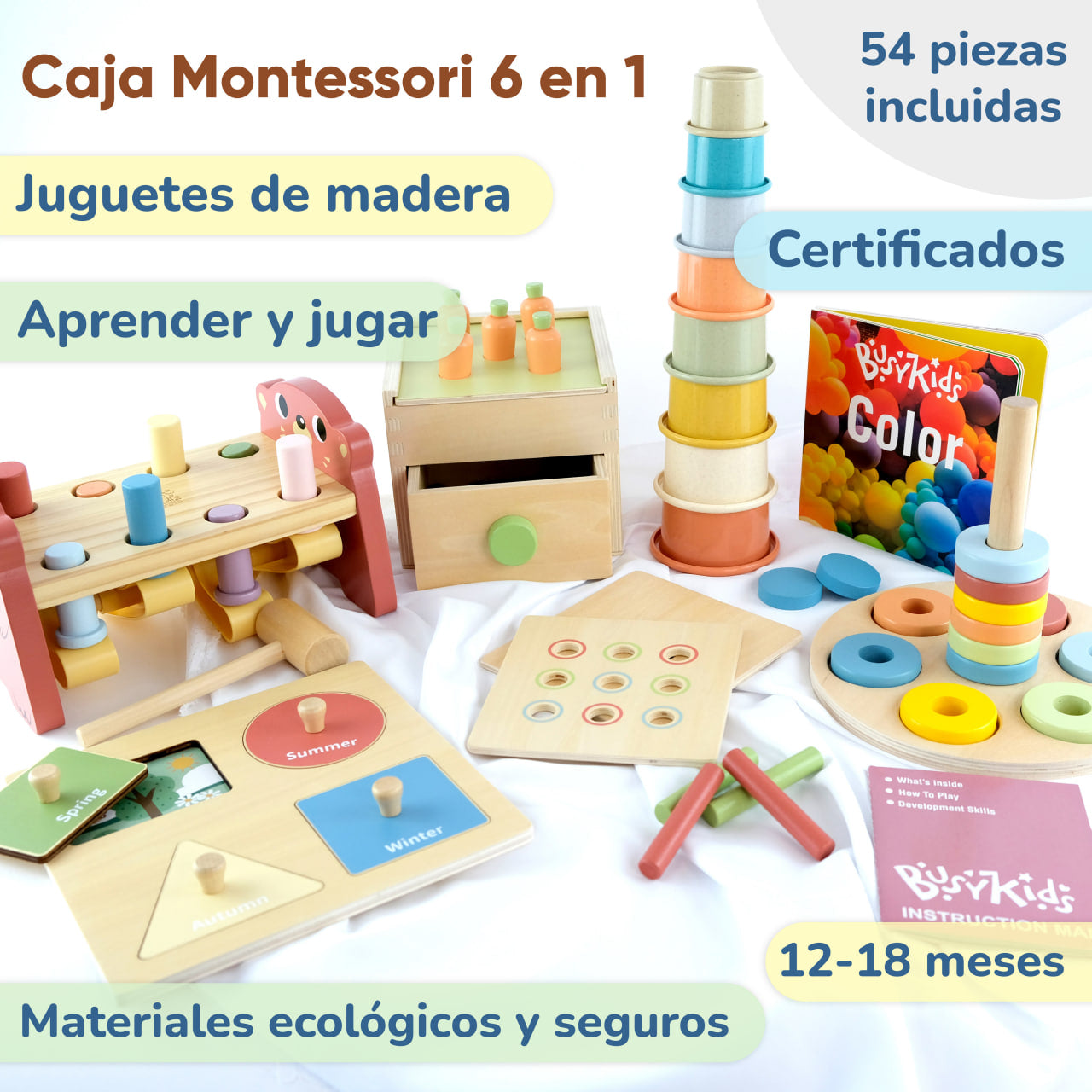 Método Montessori Juguetes Montessori Meses Caja Educativa Juguete