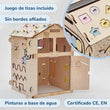 Conjunto - casita natura colores pasteles y cubo interactivo