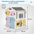 Conjunto - casita blanca colores pasteles y cubo interactivo