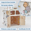 Conjunto - casita blanca colores pasteles y cubo interactivo