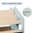 Estantería Montessori 2 en 1 polivalente - azul claro
