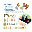 Set de figuritas de madera Montessori, "Set Bosque"