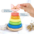 Pirámide de madera para niños "Zorrito" de BusyKid