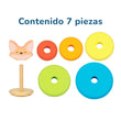 Pirámide de madera para niños "Zorrito" de BusyKid