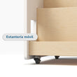 Estantería de libros de doble cara con ruedas de BusyKids - blanca