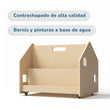Estantería de libros de doble cara con ruedas de BusyKids - natural