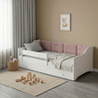 Cama infantil ERYK-ONE con paneles suaves y cajón de almacenamiento