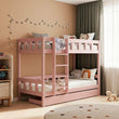 BusyKids Cama Alta Infantil TOTO-TWIN con Escalera – para dos niños 200 × 90 cm