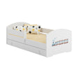 Cama infantil LUK-ONE con barrera de protección y cajón de almacenamiento