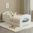 Cama infantil LUK-ONE con barrera de protección y cajón de almacenamiento