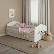 Cama infantil FALA-ONE con barrera de protección y cajón de almacenamiento