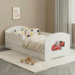 Cama infantil LUK-ONE con barrera de protección y cajón de almacenamiento