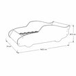 Cama infantil CARS con diseño gráfico – 140 × 70 cm