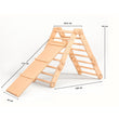 Set de escalada modular para niños 2 en 1 con tabla de doble cara