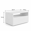 Mesa de centro LINO con ruedas y cajón – mesa moderna para salón
