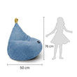 Puf infantil Tiny Drop – tejido de pana FEEL suave y resistente