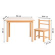 BusyKids – Conjunto de mesa y sillas de abedul
