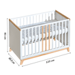 Cuna infantil BK SOFA 120 × 60 con barrotes extraíbles y función de sofá
