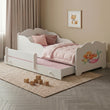 Cama infantil ANNA-MAX con cama adicional 145 x 80 cm – con dibujo y colchón