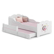 Cama infantil ANNA-MAX con cama adicional 145 x 80 cm – con dibujo y colchón