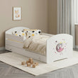 Cama infantil LUK-ONE con barrera de protección y cajón de almacenamiento