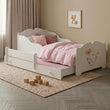 Cama infantil ANNA-MAX con cama adicional 145 x 80 cm – con dibujo y colchón