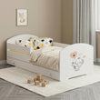 Cama infantil LUK-ONE con barrera de protección y cajón de almacenamiento