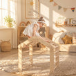 Set de escalada modular para niños 2 en 1 con tabla de doble cara