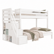 Litera de madera BusyKids HAPPY con 3 camas y escalera de almacenamiento