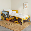 Cama infantil FARMI con diseño gráfico y colchón - 140 x 70 / 160 x 80 cm
